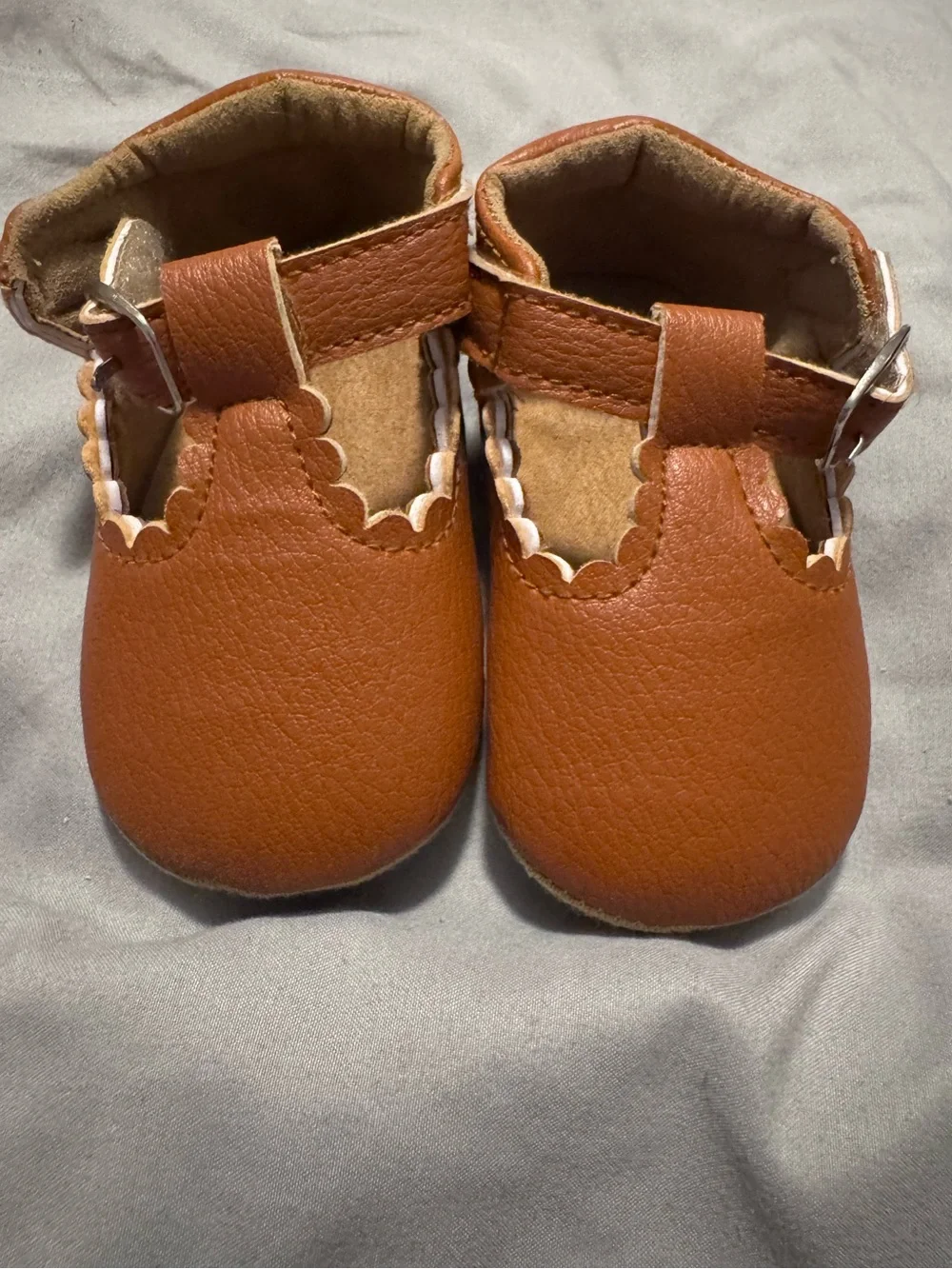 Classic Brown Leather Baby Mary Janes - Soft Sole Kids Shoes